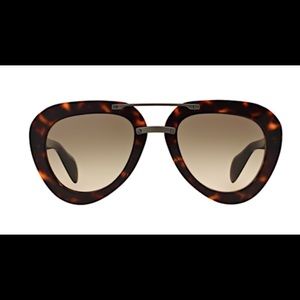 Prada SPR 28R 2AU3DO Oversized aviator Sunglasses
